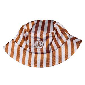 NWOT Anastasia Beverly Hills Bucket Hat Stripes White Orange One Size